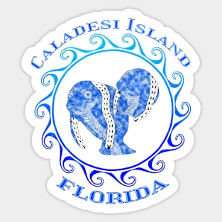Caladesi Island Florida Vacation Tribal Manatees Sticker